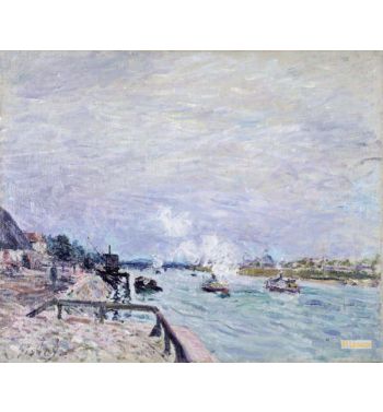 The Seine At Grenelle Wet Weather 1878
