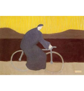 Bicycle Rider By The Loire 1954