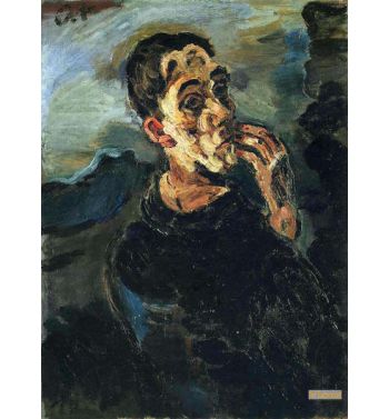 Self Portrait with Hand by His Face
