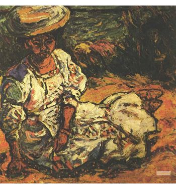 Woman Portrait With White Dress