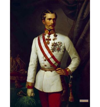 Portrait Of Francois Joseph Of Austria Was 28 Years Old