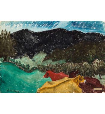 Untitled, Cows Huddled, Ca, 1930