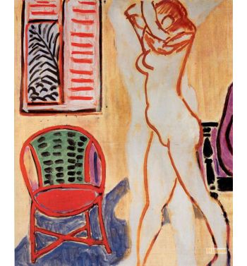 Standing Nude With Raised Arms
