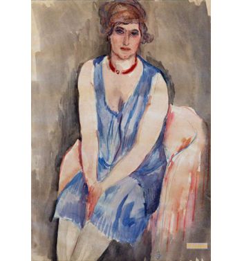 Greet In Blue Dress, C, 1925