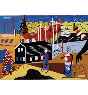 Landscape With Garage Lights, 1931