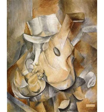 Guitar And Fruit Dish 1909