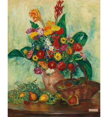 Cannas And Flowers In The Sandstone Pot, 1954