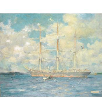 A French Barque In Falmouth Bay 1902
