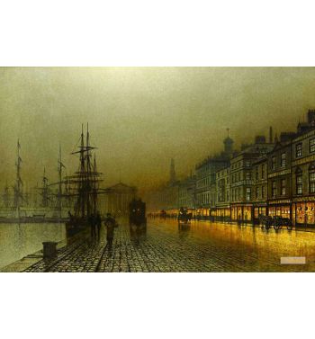 Greenock Harbour At Night