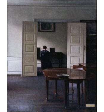 Interior With Ida Playing The Piano