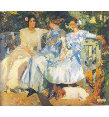 My Wife And Daughters In The Garden