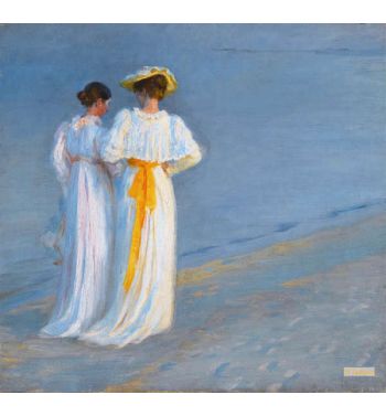 Anna Ancher Og Marie Kroyer Pa Stranden