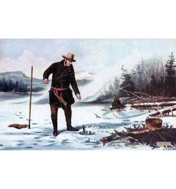 Trout Fishing On Chateaugay Lake American Winter Sports 1856