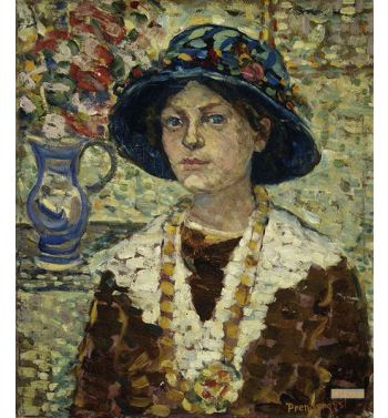 Portrait Of A Girl With Flowers