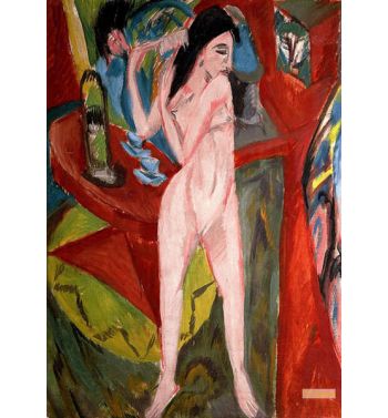 Nude Woman Combing Her Hair