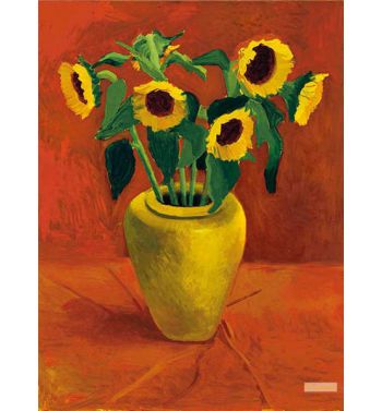 Sunflowers In A Yellow Vase