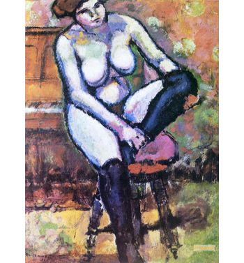 Nude with Black Stockings