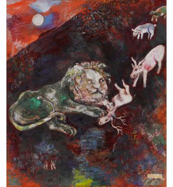 Genifer, Goat And Sheep In Society With The Lion, Fables De La Fontaine