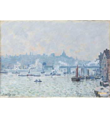 View Of The Thames Charing Cross Bridge 1874