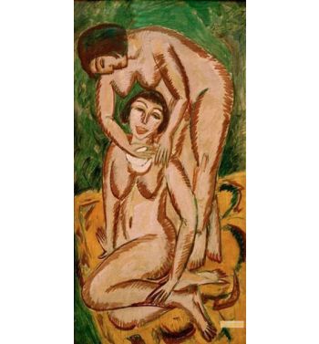 Two Female Nudes In Portrait Format