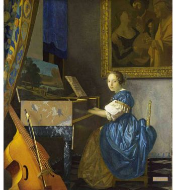Lady Seated At A Virginal