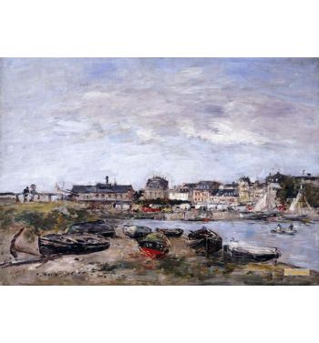 Trouville View Toward Deauville On Market Day