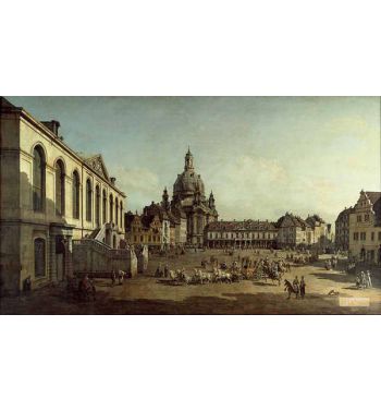 View Of The Neumarkt In Dresden From The Jüdenhofe 