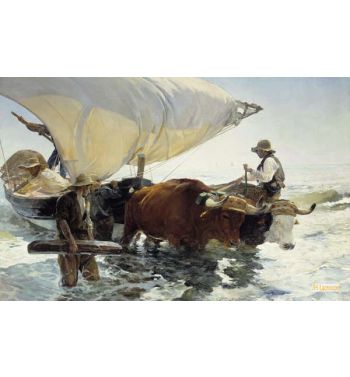 Return From Fishing Towing The Boat