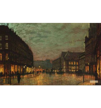 Boar Lane Leeds By Lamplight