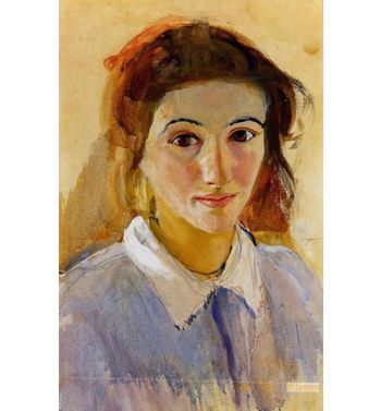 Self Portrait In A Lilac Blouse, 1917