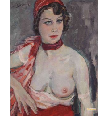 Portrait Of A Lady With A Red Scarf, 1935