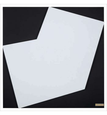 White Relief Over Black