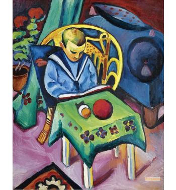 Boy With Book And Toys 1912