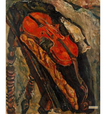 Still Life With Violin, Bread, And Fish, 1922