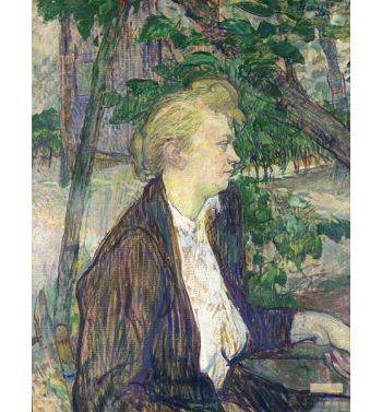 Woman Seated In A Garden