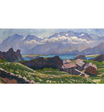 View Over Capolago Towards Lake Sils, 1927