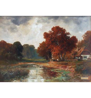 Herbstliche Stimmung am Waldteich