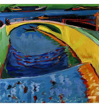 Bridge At The Mouth Of The Prießnitz Ca 1910