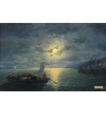 Crossing The Dnepr River At Moonlit Night 1897