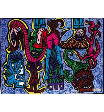 Composition With Three Feet With Shoes