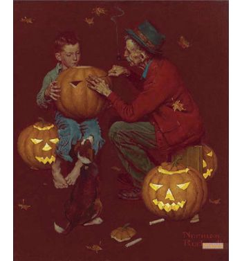 Old Man and Boy Halloween