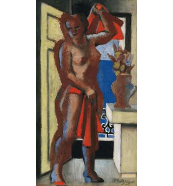 Naked With Red Towel