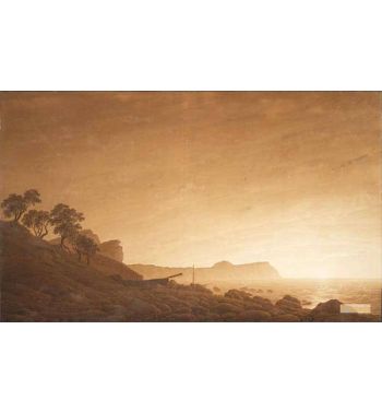 View Of Arkona With Rising Moon