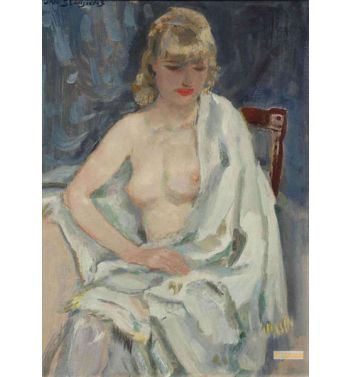 A Nude With A Green Shawl