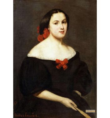 Woman With A Fan; Femme A Leventail 1861