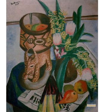 Still Life With African Sculpture