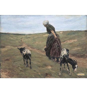 Woman With Geiùdfen In The Dunes