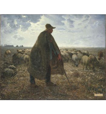 Shepherd Tending His Flock
