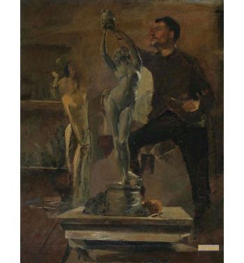 Hugo Siegwart im Atelier