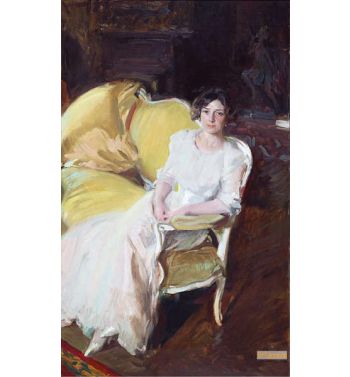 Clotilde Sitting On A Sofa 1910